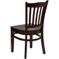 Hercules Series Vertical Slat Back Mahogany Wood Restaurant Chair By Flash Furniture | Dining Chairs | Modishstore - 3
