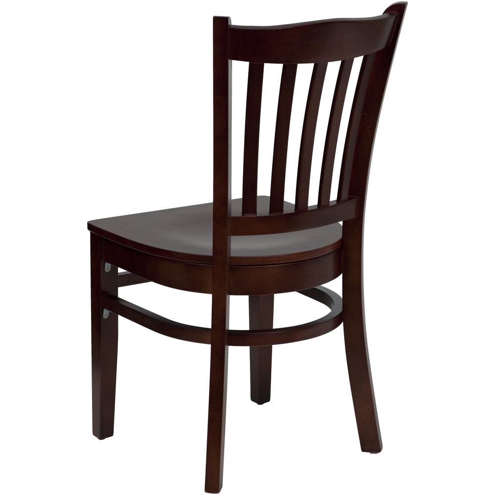 Hercules Series Vertical Slat Back Mahogany Wood Restaurant Chair By Flash Furniture | Dining Chairs | Modishstore - 3