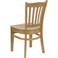 Hercules Series Vertical Slat Back Natural Wood Restaurant Chair By Flash Furniture | Dining Chairs | Modishstore - 3