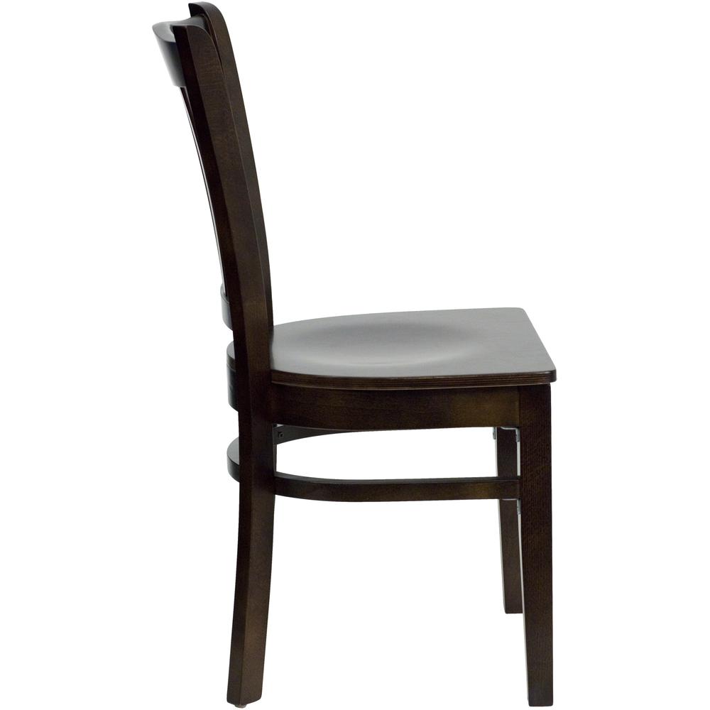 Hercules Series Vertical Slat Back Walnut Wood Restaurant Chair By Flash Furniture | Dining Chairs | Modishstore - 2