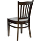 Hercules Series Vertical Slat Back Walnut Wood Restaurant Chair By Flash Furniture | Dining Chairs | Modishstore - 3