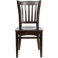 Hercules Series Vertical Slat Back Walnut Wood Restaurant Chair By Flash Furniture | Dining Chairs | Modishstore - 4