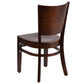 Lacey Series Solid Back Walnut Wood Restaurant Chair By Flash Furniture | Dining Chairs | Modishstore - 3