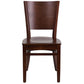 Lacey Series Solid Back Walnut Wood Restaurant Chair By Flash Furniture | Dining Chairs | Modishstore - 4