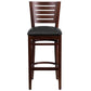 Darby Series Slat Back Walnut Wood Restaurant Barstool - Black Vinyl Seat By Flash Furniture | Bar Stools | Modishstore - 4