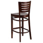 Darby Series Slat Back Walnut Wood Restaurant Barstool By Flash Furniture | Bar Stools | Modishstore - 3