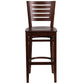 Darby Series Slat Back Walnut Wood Restaurant Barstool By Flash Furniture | Bar Stools | Modishstore - 4