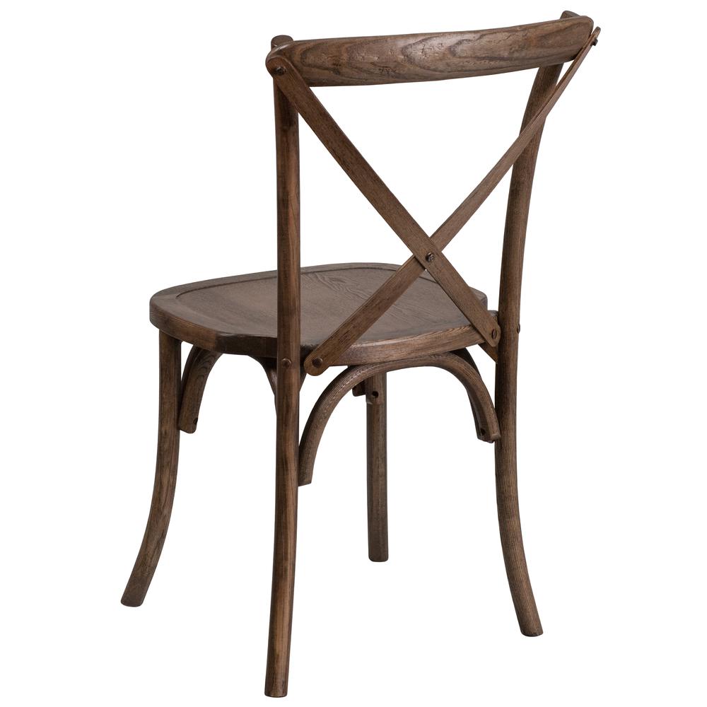 Hercules Series Stackable Early American Wood Cross Back Chair By Flash Furniture | Dining Chairs | Modishstore - 3