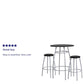 Bar Height Table Set With Padded Stools By Flash Furniture | Bar Stools & Table | Modishstore - 4