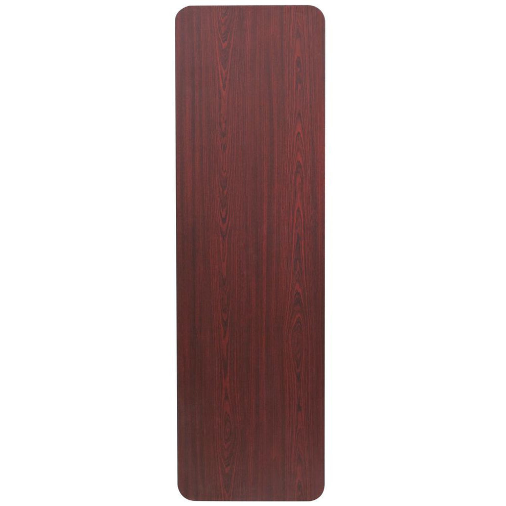 18'' X 60'' Rectangular Mahogany Melamine Laminate Folding Training Table By Flash Furniture | Side Tables | Modishstore - 2