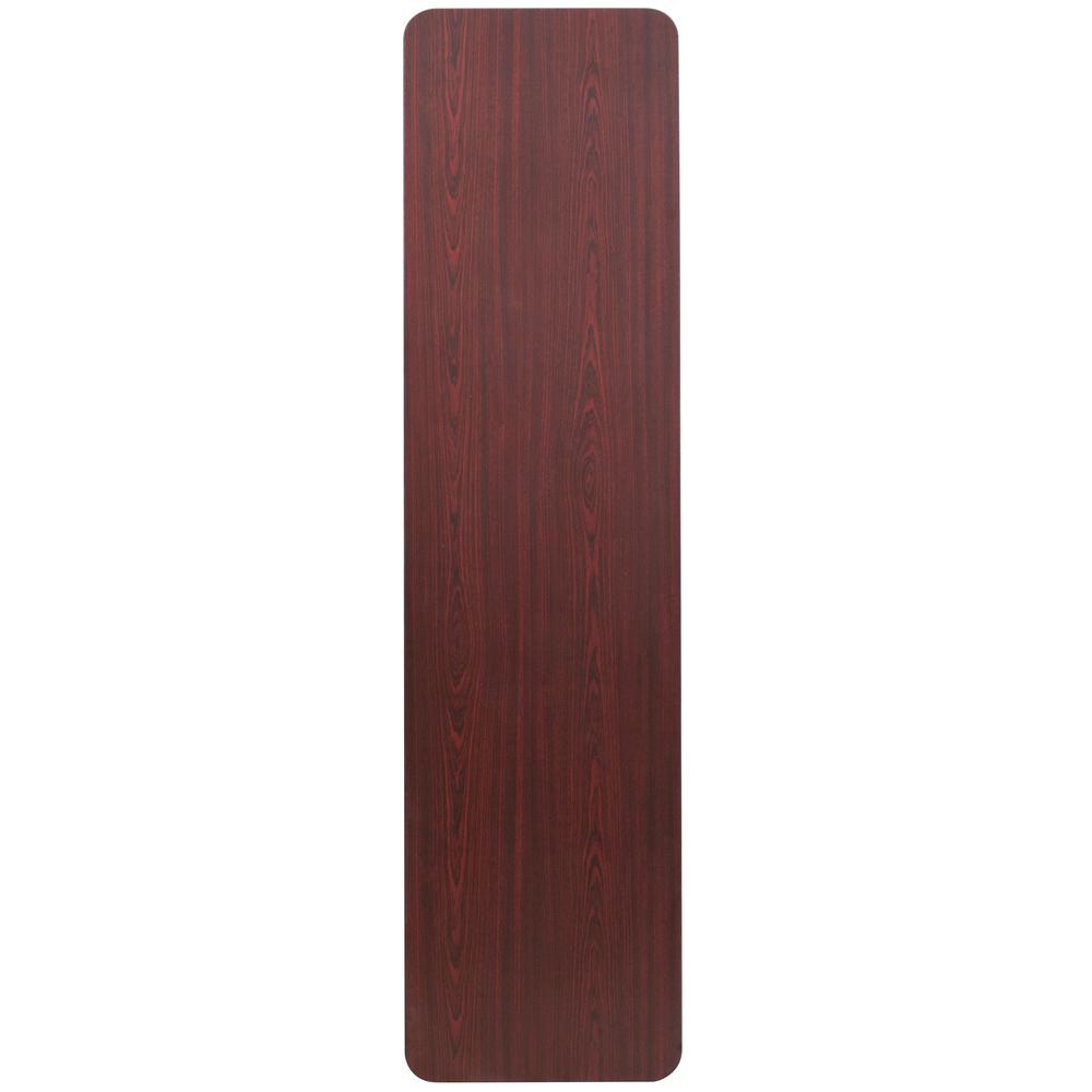 18'' X 72'' Rectangular High Pressure Mahogany Laminate Folding Training Table By Flash Furniture | Side Tables | Modishstore - 2