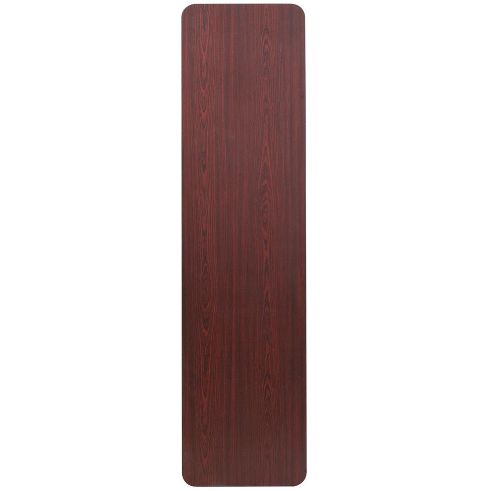 6-Foot Mahogany Melamine Laminate Folding Training Table By Flash Furniture | Side Tables | Modishstore - 2