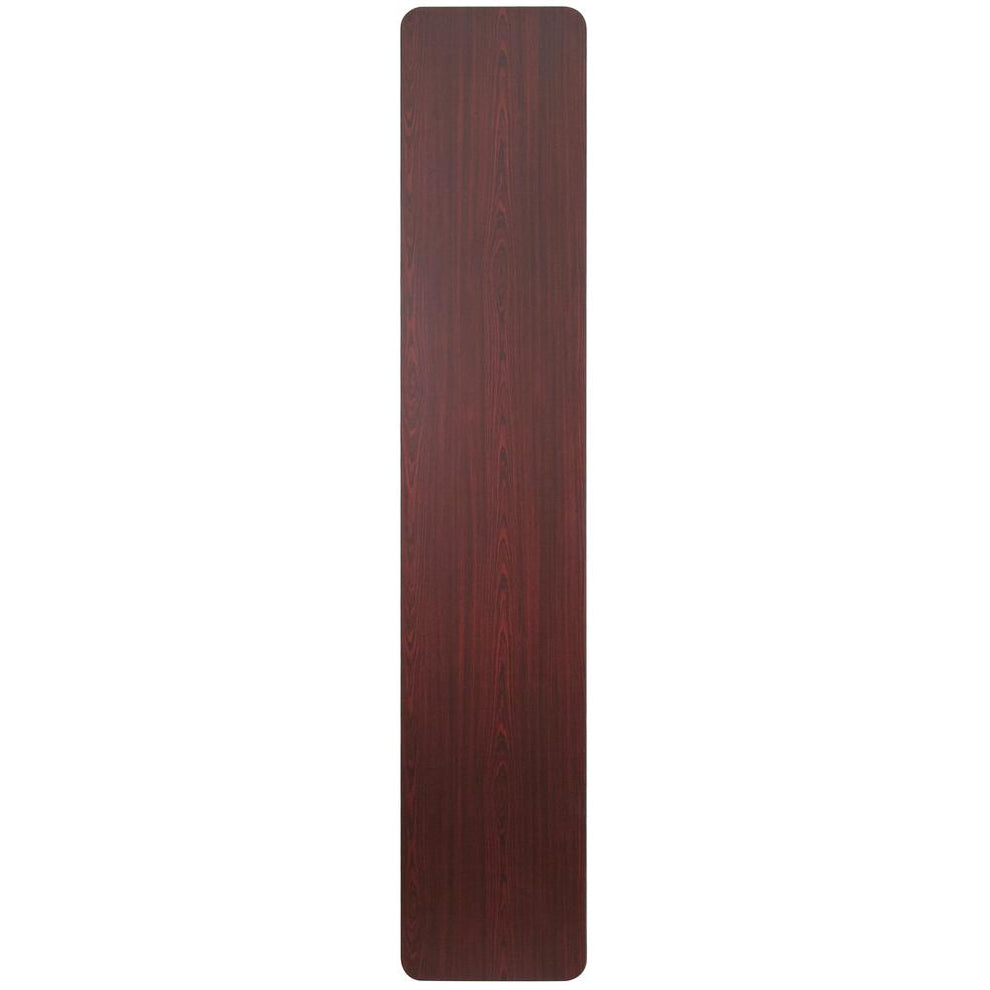 8-Foot High Pressure Mahogany Laminate Folding Training Table By Flash Furniture | Side Tables | Modishstore - 2