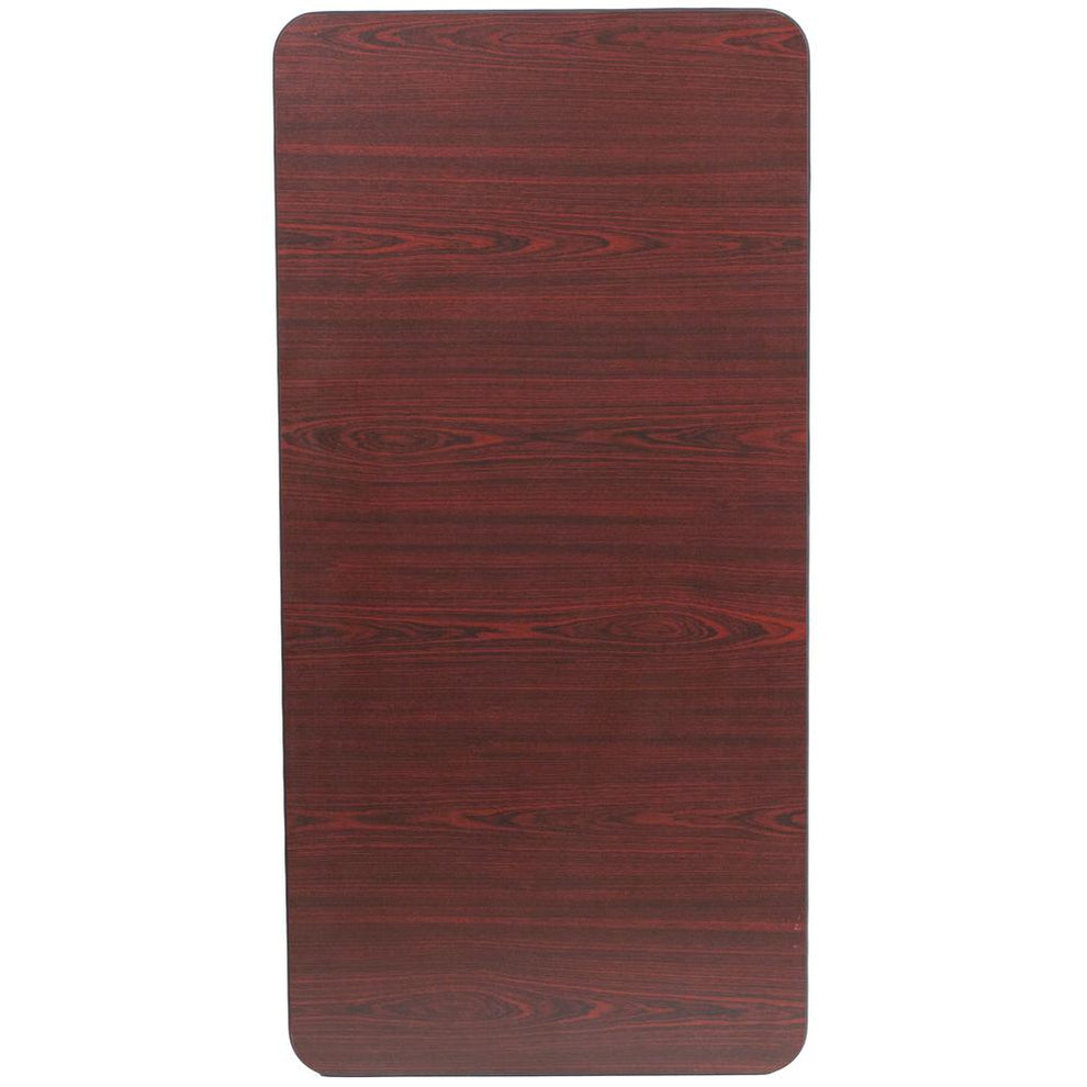 4-Foot Mahogany Melamine Laminate Folding Banquet Table By Flash Furniture | Side Tables | Modishstore - 3