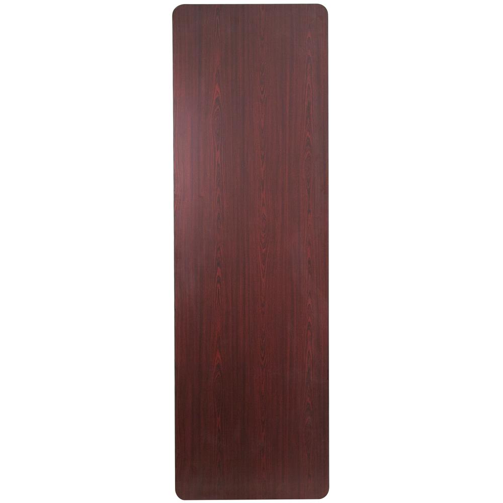 8-Foot High Pressure Mahogany Laminate Folding Banquet Table By Flash Furniture | Side Tables | Modishstore - 2