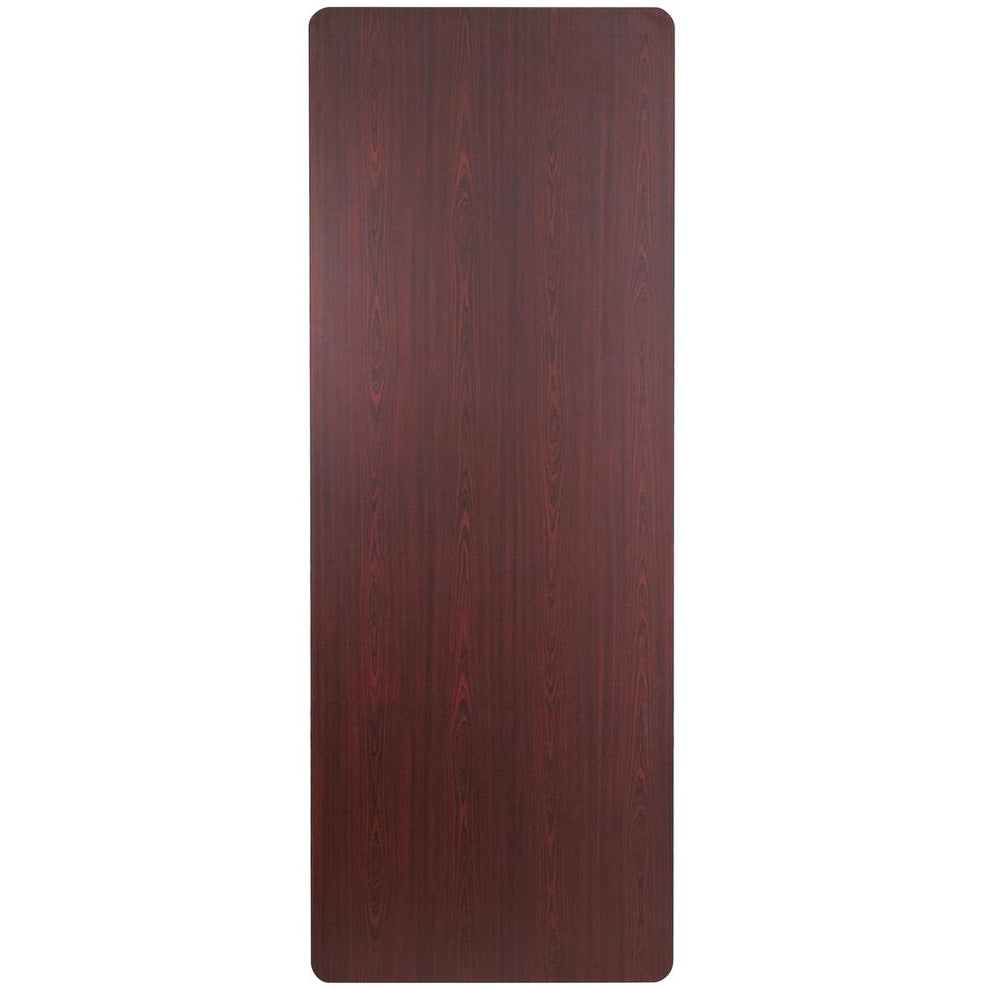 36'' X 96'' Rectangular High Pressure Mahogany Laminate Folding Banquet Table By Flash Furniture | Side Tables | Modishstore - 2