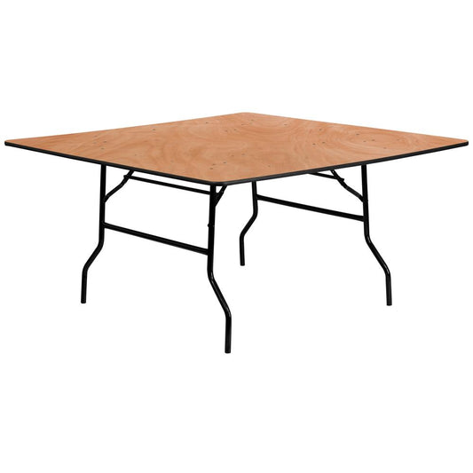 60'' Square Wood Folding Banquet Table By Flash Furniture | Side Tables | Modishstore - 1