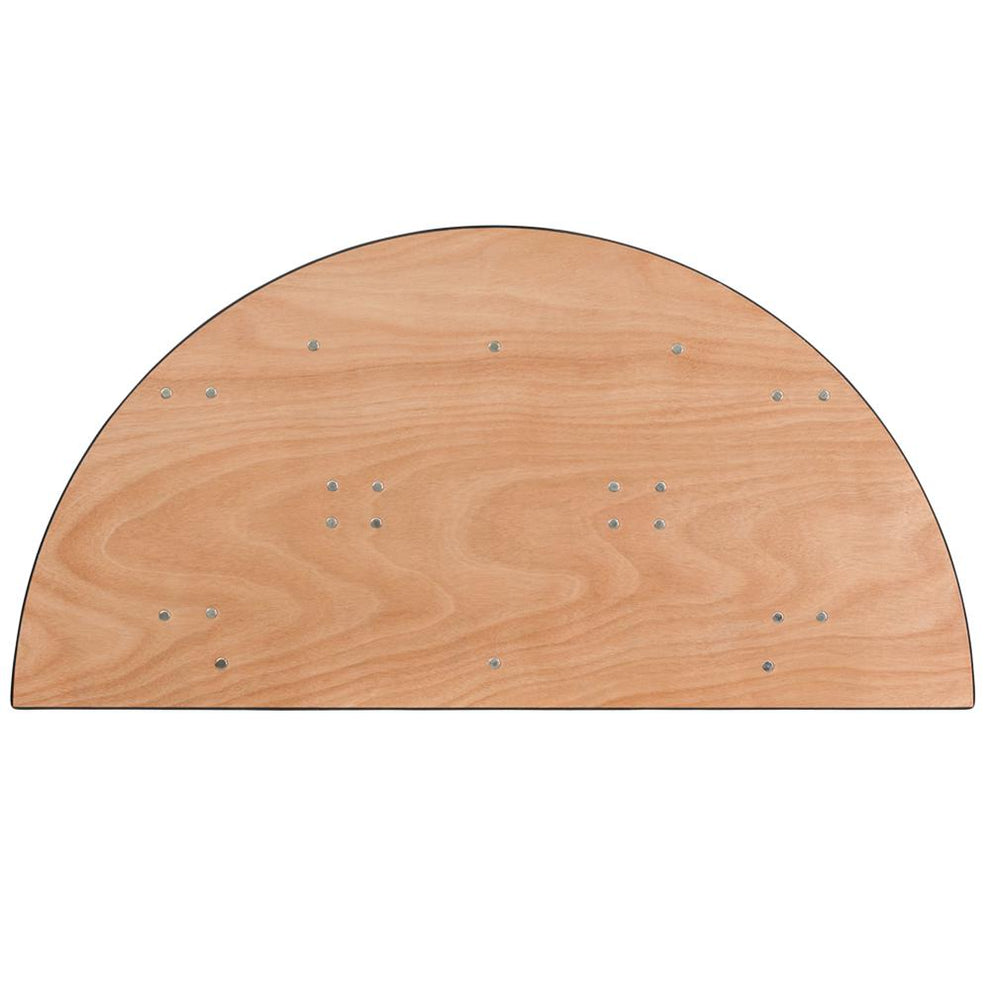 4-Foot Half-Round Wood Folding Banquet Table By Flash Furniture | Side Tables | Modishstore - 3
