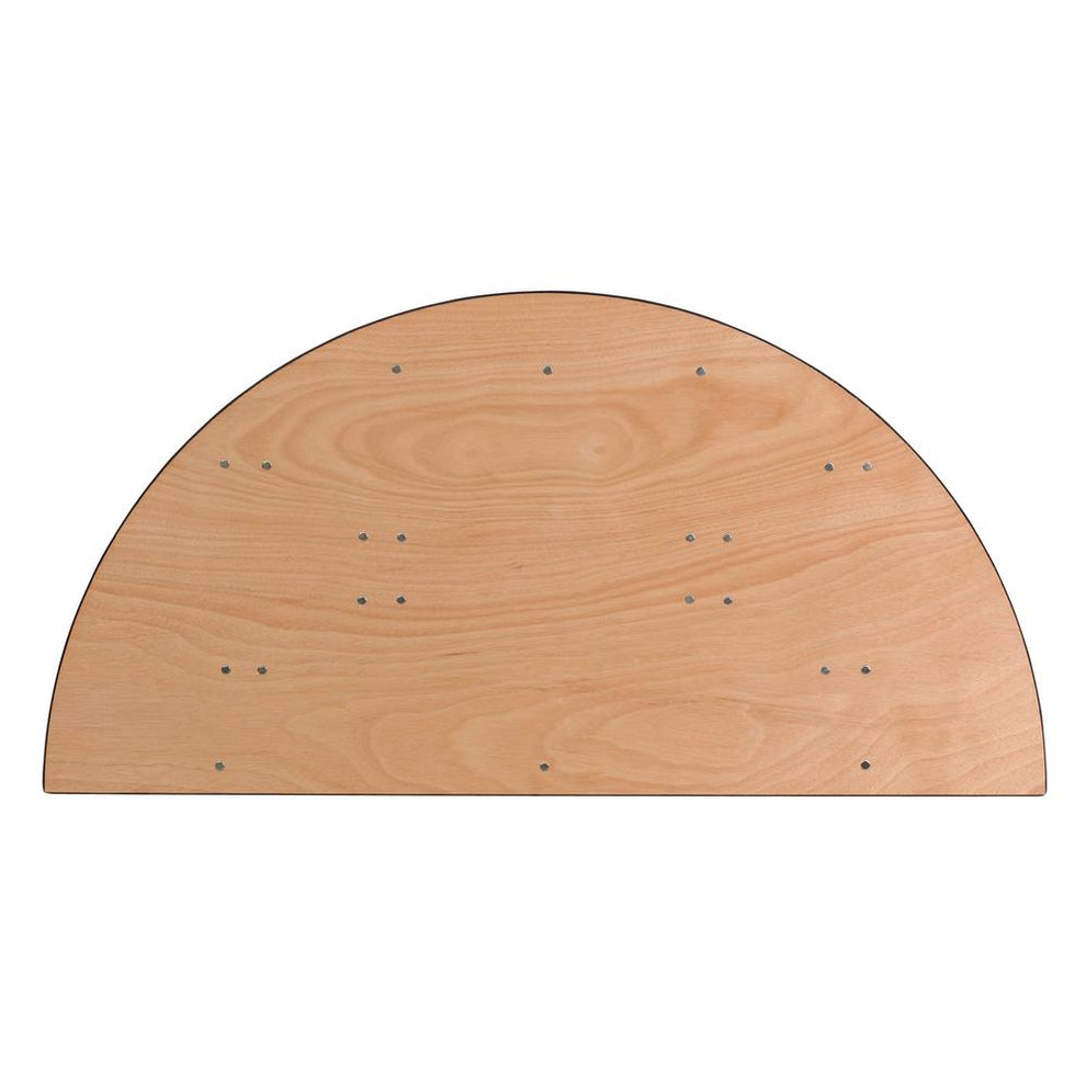 5-Foot Half-Round Wood Folding Banquet Table By Flash Furniture | Side Tables | Modishstore - 3