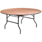 66'' Round Wood Folding Banquet Table With Clear Coated Finished Top By Flash Furniture | Side Tables | Modishstore