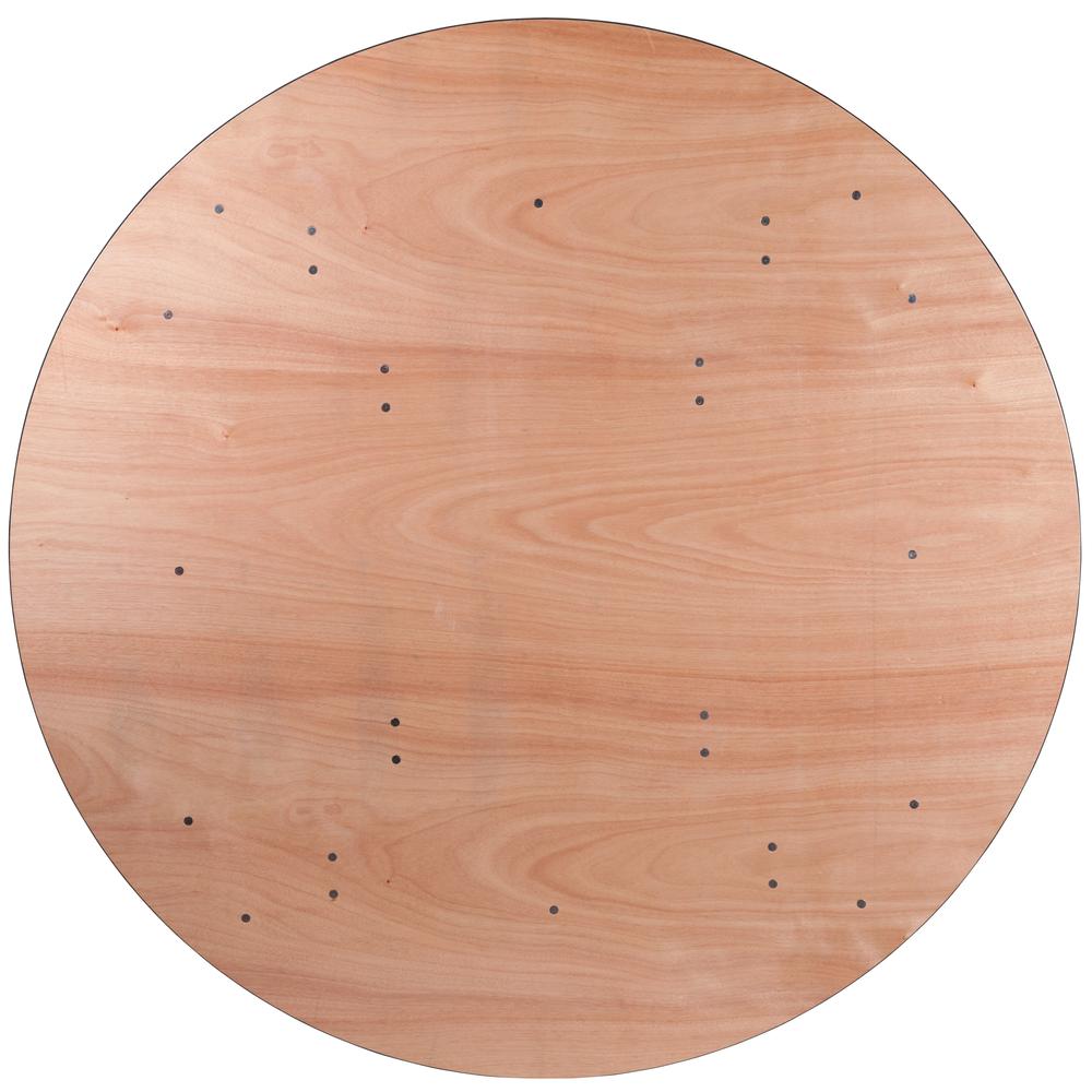 66'' Round Wood Folding Banquet Table With Clear Coated Finished Top By Flash Furniture | Side Tables | Modishstore - 3