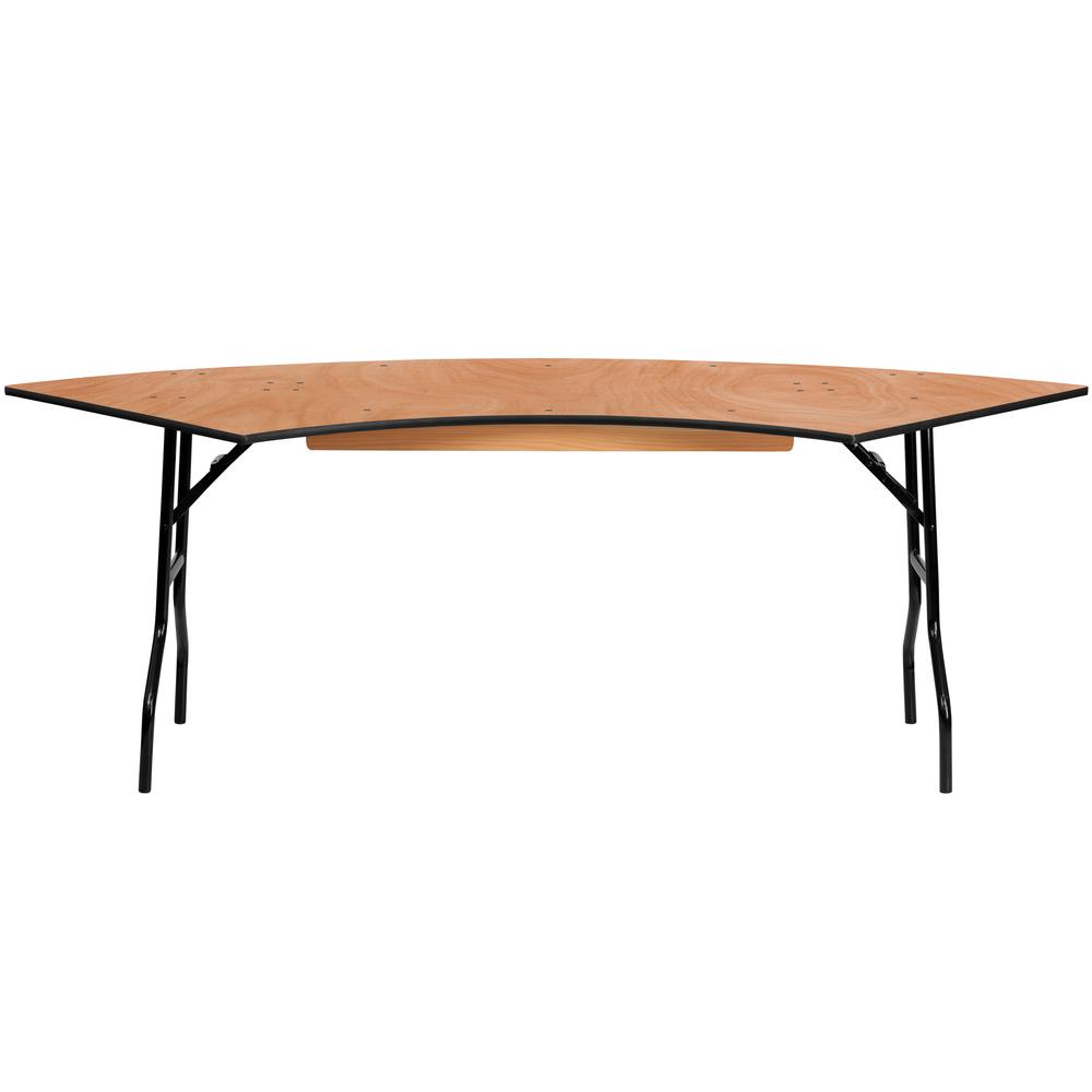 7.25 Ft. X 2.5 Ft. Serpentine Wood Folding Banquet Table By Flash Furniture | Side Tables | Modishstore - 1