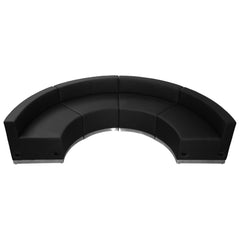 Hercules Alon Series Black Leathersoft Reception Configuration, 4 Pieces By Flash Furniture