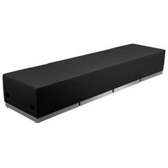 Hercules Alon Series Black Leathersoft Reception Configuration, 4 Pieces By Flash Furniture