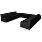 Hercules Alon Series Black Leathersoft Reception Configuration, 8 Pieces By Flash Furniture | Sofas | Modishstore - 2