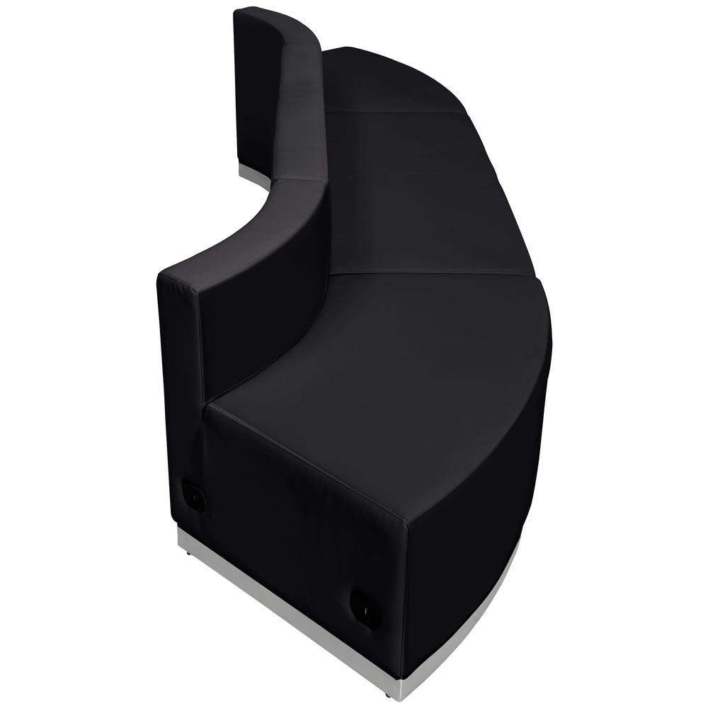Hercules Alon Series Black Leathersoft Reception Configuration, 3 Pieces By Flash Furniture | Sofas | Modishstore - 2