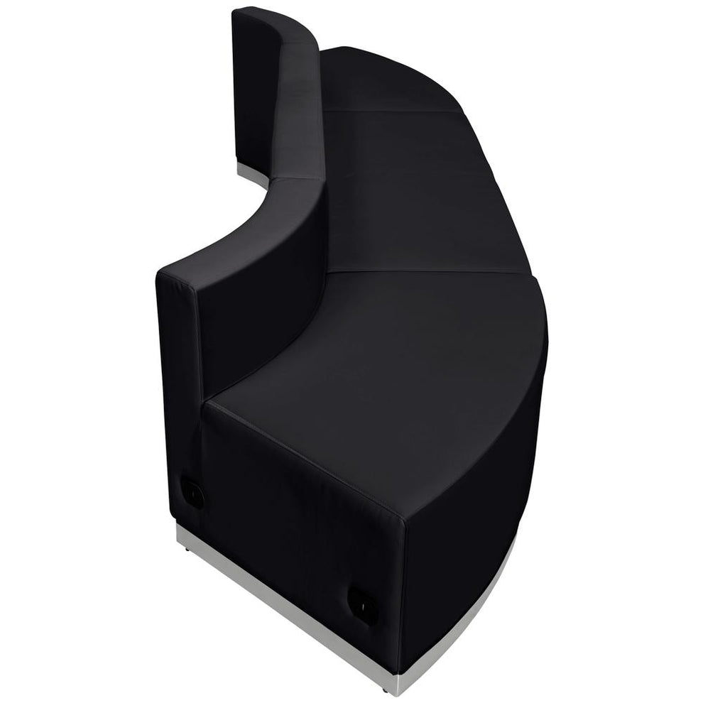 Hercules Alon Series Black Leathersoft Reception Configuration, 3 Pieces By Flash Furniture | Sofas | Modishstore - 2