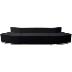 Hercules Alon Series Black Leathersoft Reception Configuration, 3 Pieces By Flash Furniture