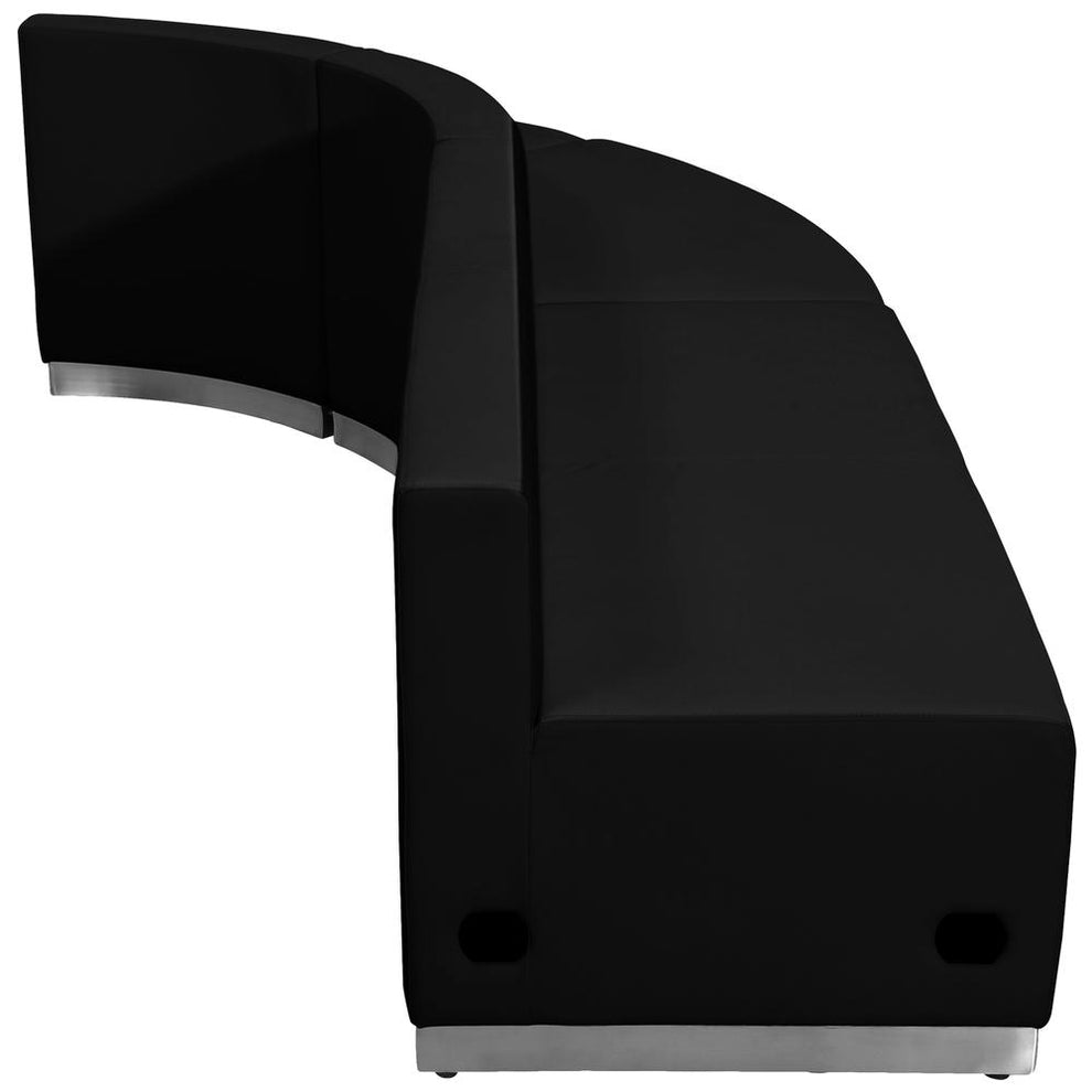 Hercules Alon Series Black Leathersoft Reception Configuration, 3 Pieces By Flash Furniture | Sofas | Modishstore - 3