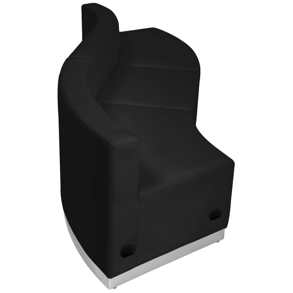 Hercules Alon Series Black Leathersoft Reception Configuration, 3 Pieces By Flash Furniture | Sofas | Modishstore - 2