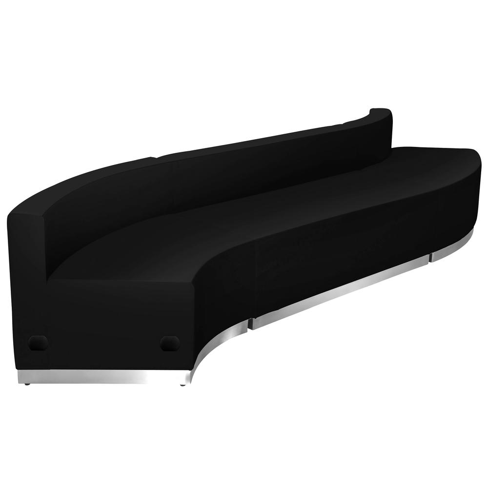 Hercules Alon Series Black Leathersoft Reception Configuration, 3 Pieces By Flash Furniture | Sofas | Modishstore - 1