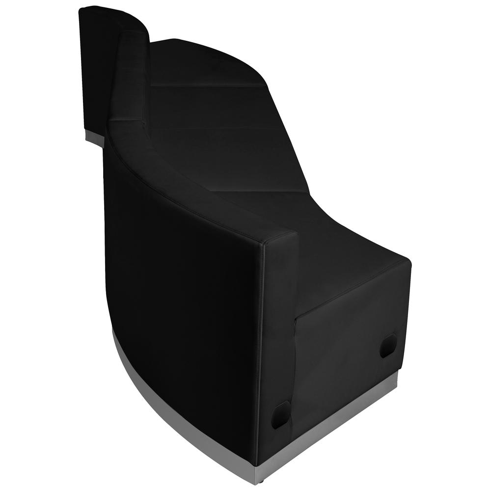 Hercules Alon Series Black Leathersoft Reception Configuration, 3 Pieces By Flash Furniture | Sofas | Modishstore - 2