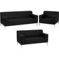Hercules Definity Series Reception Set In Black Leathersoft By Flash Furniture | Sofa Set | Modishstore - 2