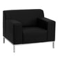 Hercules Definity Series Reception Set In Black Leathersoft By Flash Furniture | Sofas | Modishstore - 4