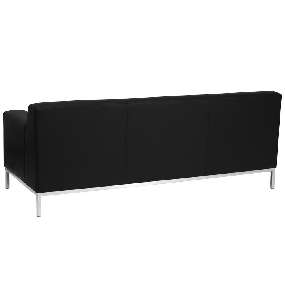 Hercules Definity Series Contemporary Black Leathersoft Sofa With Stainless Steel Frame By Flash Furniture | Sofas | Modishstore - 2