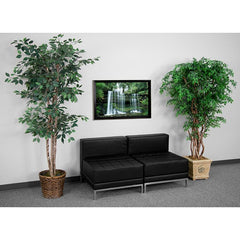 Hercules Imagination Series Black Leathersoft Lounge Set, 2 Pieces By Flash Furniture