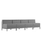 Hercules Imagination Series 4 Piece Gray Leathersoft Waiting Room Lounge Set - Reception Bench By Flash Furniture | Sofa Set | Modishstore - 2