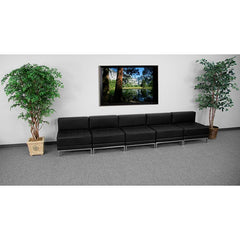 Hercules Imagination Series Black Leathersoft Lounge Set, 5 Pieces By Flash Furniture
