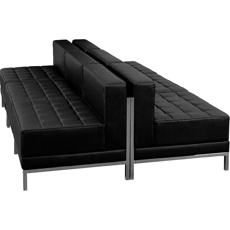 Hercules Imagination Series Black Leathersoft Lounge Set, 6 Pieces By Flash Furniture | Sofas | Modishstore - 2