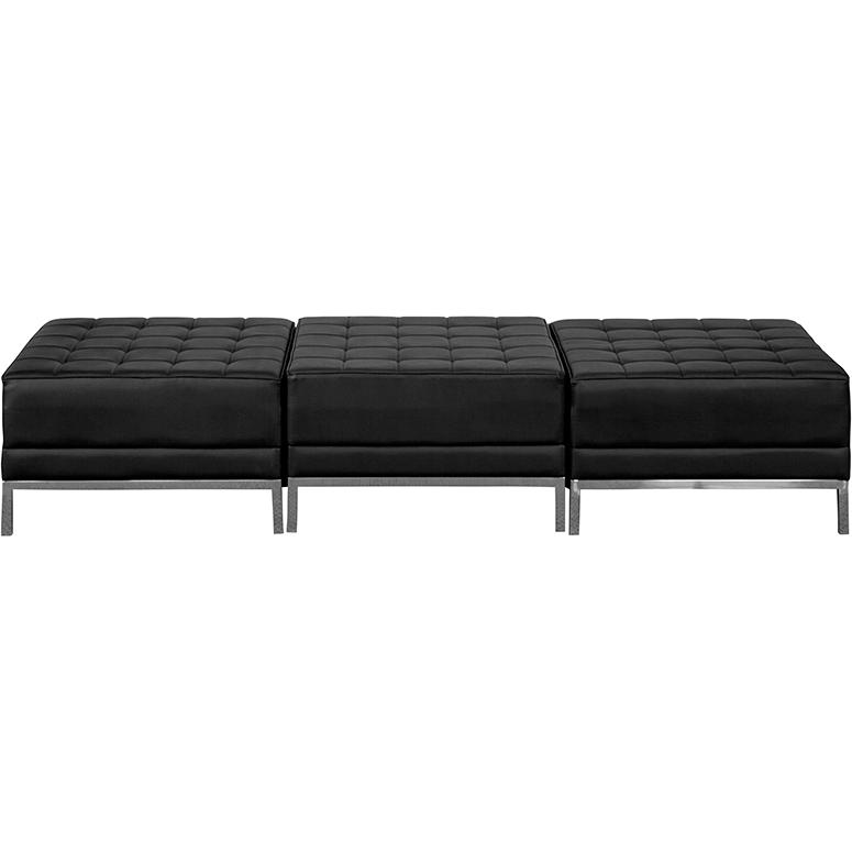 Hercules Imagination Series Black Leathersoft Three Seat Bench By Flash Furniture | Sofas | Modishstore - 2