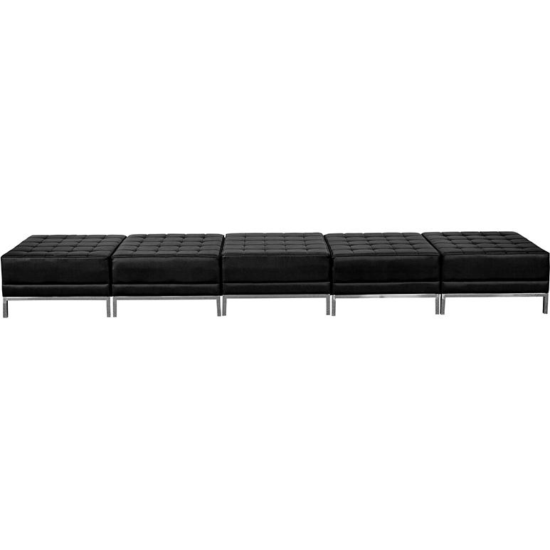 Hercules Imagination Series Black Leathersoft Five Seat Bench By Flash Furniture | Sofas | Modishstore - 2