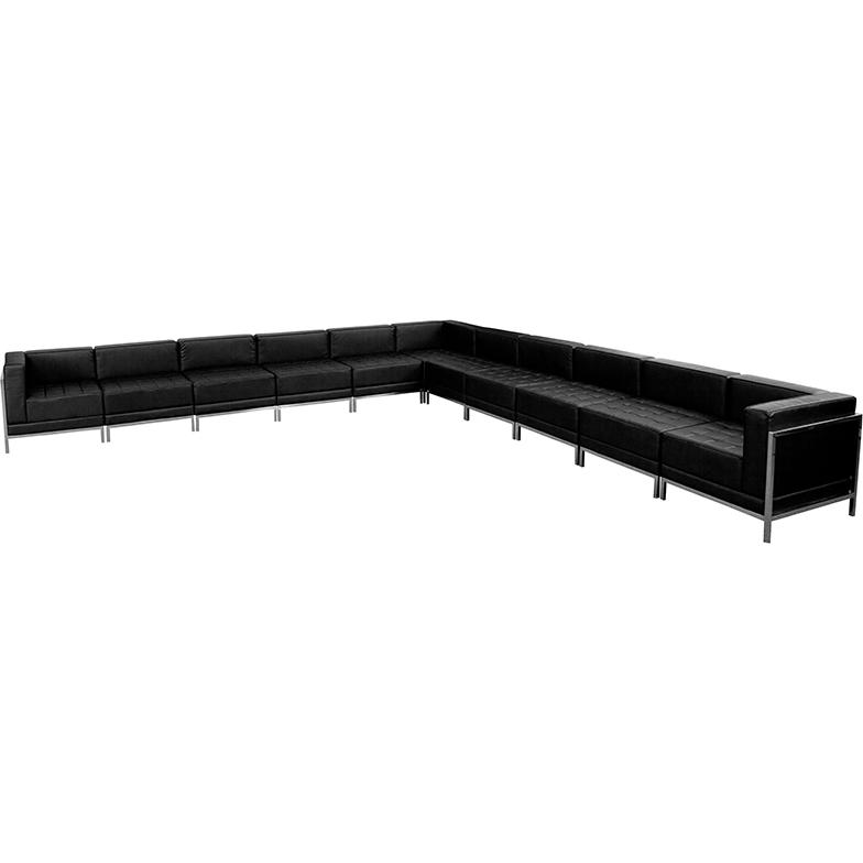 Hercules Imagination Series Black Leathersoft Sectional Configuration, 11 Pieces By Flash Furniture | Sectional | Modishstore - 2