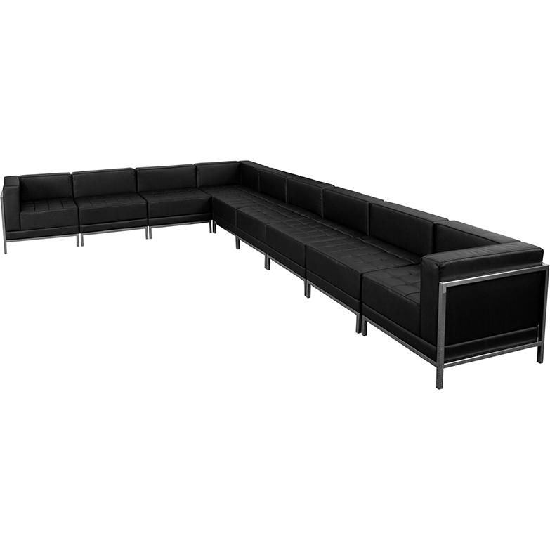 Hercules Imagination Series Black Leathersoft Sectional Configuration, 9 Pieces By Flash Furniture | Sofas | Modishstore - 2