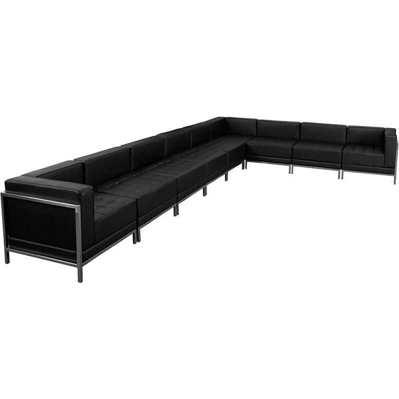 Hercules Imagination Series Black Leathersoft Sectional Configuration, 9 Pieces By Flash Furniture | Sectional | Modishstore - 2