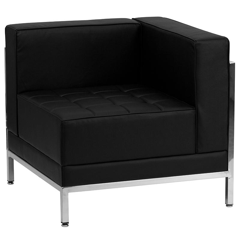 Hercules Imagination Series Black Leathersoft Sectional Configuration, 7 Pieces By Flash Furniture | Sofa Set | Modishstore - 4