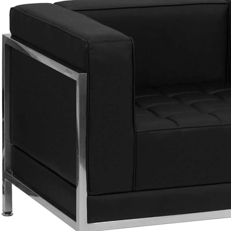 Hercules Imagination Series Black Leathersoft Sofa & Chair Set By Flash Furniture | Sofa Set | Modishstore - 3